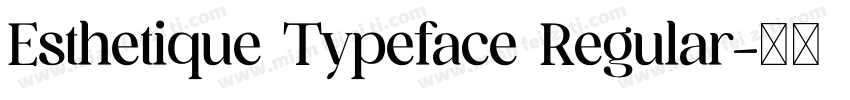 Esthetique Typeface Regular字体转换